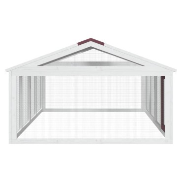 vidaXL Κουτί Περίφραξης Μόκα 200x112,5x74 εκ. από Μασίφ Ξύλο Πεύκου