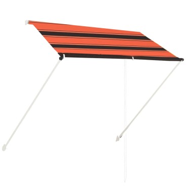 vidaXL Τέντα Συρόμενη Πορτοκαλί / Καφέ 200 x 150 εκ.