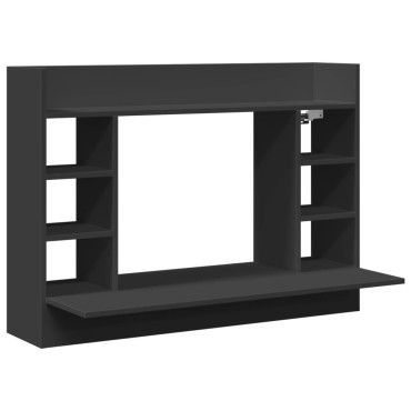 vidaXL Γραφείο Τοίχου Μαύρο 105x48x75cm από Επεξεργασμένο Ξύλο 1 τεμ.