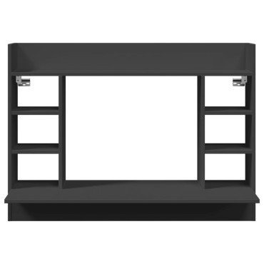 vidaXL Γραφείο Τοίχου Μαύρο 105x48x75cm από Επεξεργασμένο Ξύλο 1 τεμ.