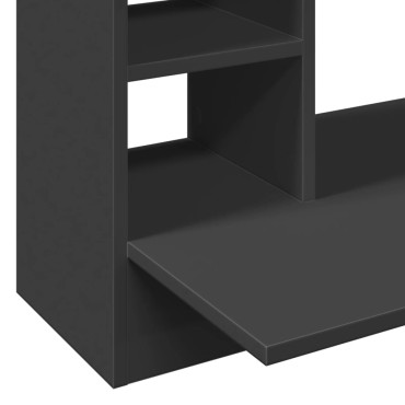 vidaXL Γραφείο Τοίχου Μαύρο 105x48x75cm από Επεξεργασμένο Ξύλο 1 τεμ.