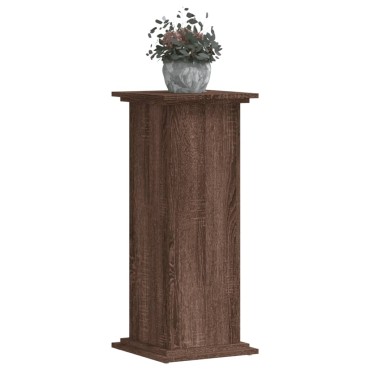 vidaXL Βάσεις Φυτών Καφέ Δρυς 33x33x80 εκ. Επεξεργασμένο Ξύλο