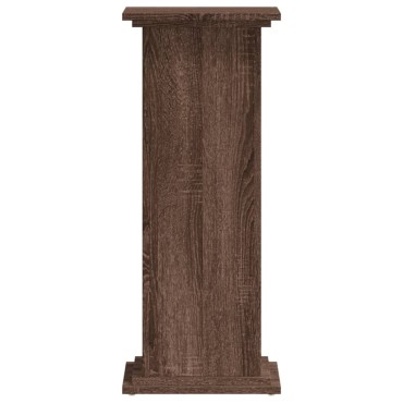 vidaXL Βάσεις Φυτών Καφέ Δρυς 33x33x80 εκ. Επεξεργασμένο Ξύλο