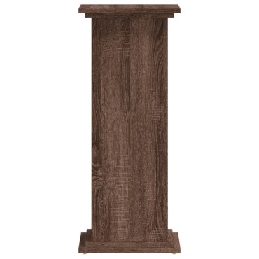 vidaXL Βάσεις Φυτών Καφέ Δρυς 33x33x80 εκ. Επεξεργασμένο Ξύλο