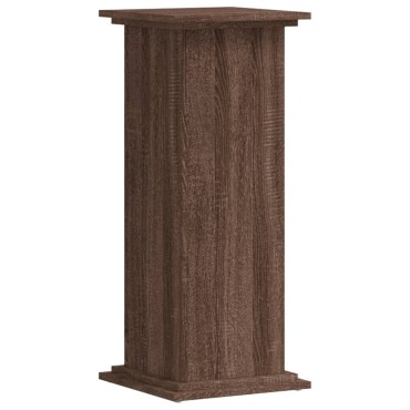 vidaXL Βάσεις Φυτών Καφέ Δρυς 33x33x80 εκ. Επεξεργασμένο Ξύλο
