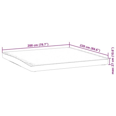 vidaXL Προστατευτικό στρώματος Λευκό 200x220cm Αδιάβροχο