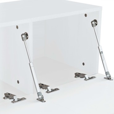 vidaXL Έπιπλο Τηλεόρασης Γυαλιστερό Λευκό 120x40x34cm Επεξ. Ξύλο