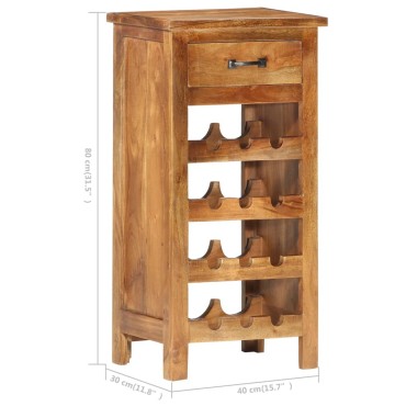 vidaXL Κάβα Κρασιών 40x30x80cm από Μασίφ Ξύλο Ακακίας 1 τεμ.