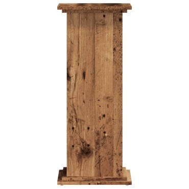 vidaXL Βάσεις Φυτών Όψη Παλαιού Ξύλου 33x33x80 εκ. Επεξ. Ξύλο