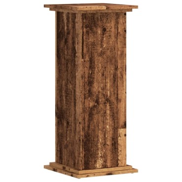 vidaXL Βάσεις Φυτών Όψη Παλαιού Ξύλου 33x33x80 εκ. Επεξ. Ξύλο