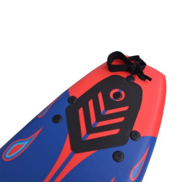 vidaXL Σανίδα Surf Μπλε/Κόκκινη 170 εκ.