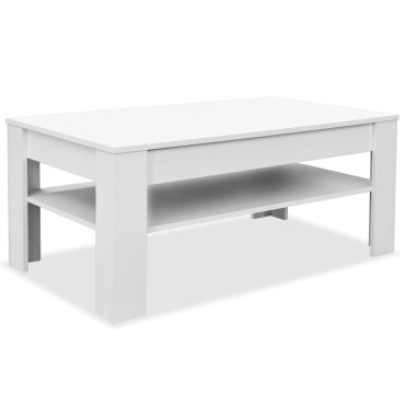 vidaXL Τραπεζάκι Σαλονιού Λευκό 110x65x48cm από Επεξ. Ξύλο 1 τεμ.