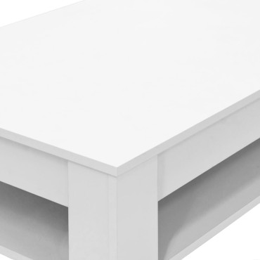 vidaXL Τραπεζάκι Σαλονιού Λευκό 110x65x48cm από Επεξ. Ξύλο 1 τεμ.