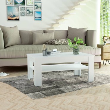 vidaXL Τραπεζάκι Σαλονιού Λευκό 110x65x48cm από Επεξ. Ξύλο 1 τεμ.