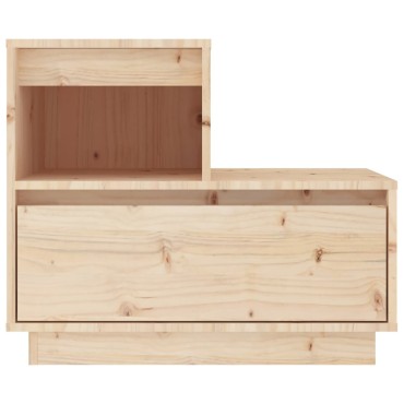 vidaXL Κομοδίνο 60x34x51cm από Μασίφ Ξύλο Πεύκου 1 τεμ.