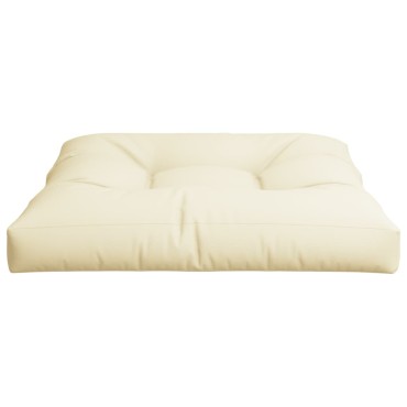 vidaXL Μαξιλάρι Παλέτας Κρεμ 80x80x12cm Υφασμάτινο