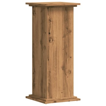 vidaXL Βάσεις Φυτών Αρτισιανή Δρυς 33x33x80 εκ. Επεξ. Ξύλο