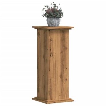 vidaXL Βάσεις Φυτών Αρτισιανή Δρυς 33x33x80 εκ. Επεξ. Ξύλο