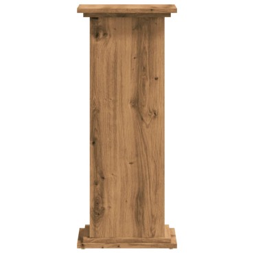 vidaXL Βάσεις Φυτών Αρτισιανή Δρυς 33x33x80 εκ. Επεξ. Ξύλο