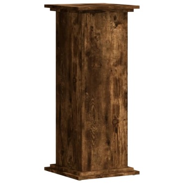vidaXL Βάσεις Φυτών Καπνιστή Δρυς 33x33x80 εκ Επεξεργασμένο Ξύλο
