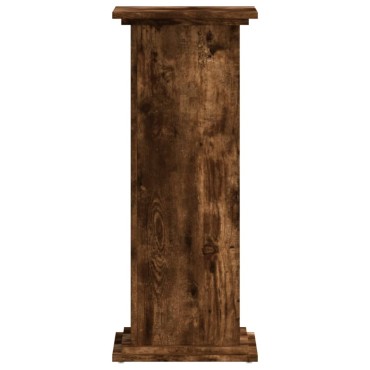 vidaXL Βάσεις Φυτών Καπνιστή Δρυς 33x33x80 εκ Επεξεργασμένο Ξύλο