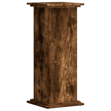 vidaXL Βάσεις Φυτών Καπνιστή Δρυς 33x33x80 εκ Επεξεργασμένο Ξύλο