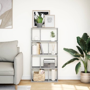 vidaXL Βιβλιοθήκη Γκρι Sonoma 60x20x120cm από Επεξεργ. Ξύλο 1 τεμ.