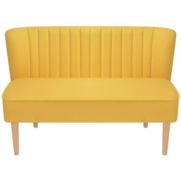 vidaXL Καναπές Κίτρινος 117x55,5x77cm Υφασμάτινος