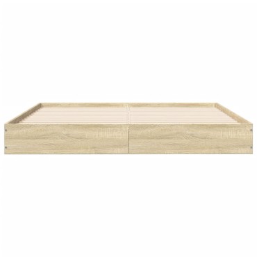 vidaXL Πλαίσιο Κρεβατιού Χωρ. Στρώμα Sonoma Δρυς 140x200εκ. Επ. Ξύλο