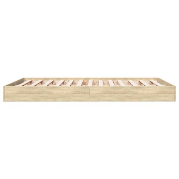 vidaXL Πλαίσιο Κρεβατιού Χωρ. Στρώμα Sonoma Δρυς 140x200εκ. Επ. Ξύλο