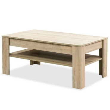 vidaXL Τραπεζάκι Σαλονιού Χρώμα Δρυς 110x65x48cm Μοριοσανίδα 1 τεμ.