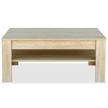 vidaXL Τραπεζάκι Σαλονιού Χρώμα Δρυς 110x65x48cm Μοριοσανίδα 1 τεμ.