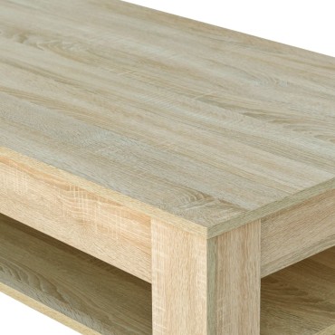 vidaXL Τραπεζάκι Σαλονιού Χρώμα Δρυς 110x65x48cm Μοριοσανίδα 1 τεμ.