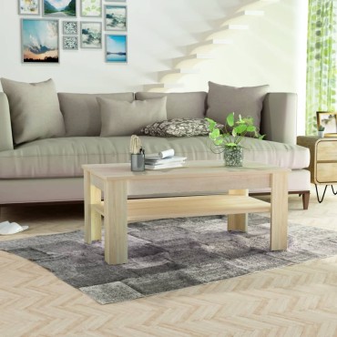 vidaXL Τραπεζάκι Σαλονιού Χρώμα Δρυς 110x65x48cm Μοριοσανίδα 1 τεμ.