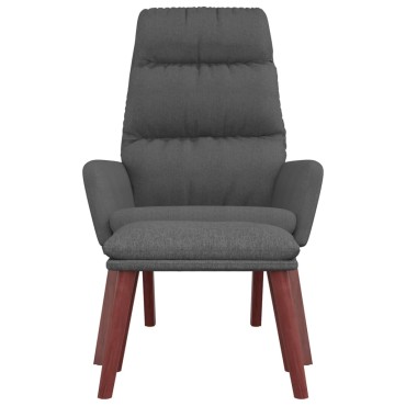 vidaXL Πολυθρόνα Relax Σκούρο Γκρι Υφασμάτινη με Σκαμπό 70x77x98cm 1 τεμ.