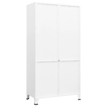 vidaXL Ντουλάπα Βιομηχανική Λευκή 90x50x180cm Μεταλλική 1 τεμ.