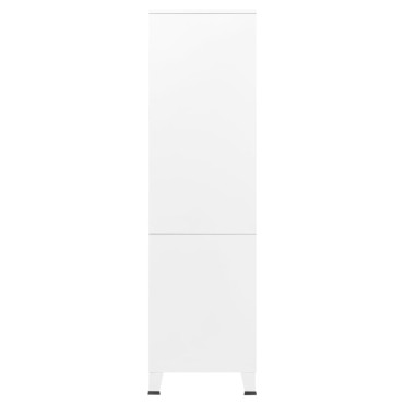 vidaXL Ντουλάπα Βιομηχανική Λευκή 90x50x180cm Μεταλλική 1 τεμ.