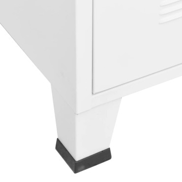 vidaXL Ντουλάπα Βιομηχανική Λευκή 90x50x180cm Μεταλλική 1 τεμ.