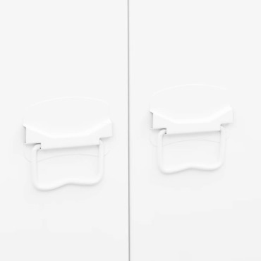 vidaXL Ντουλάπα Βιομηχανική Λευκή 90x50x180cm Μεταλλική 1 τεμ.