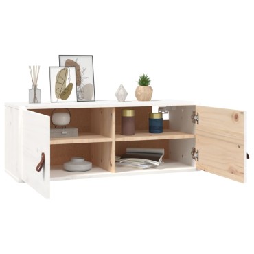 vidaXL Ντουλάπια Τοίχου 2 τεμ. 80x30x30cm από Μασίφ Ξύλο Πεύκου