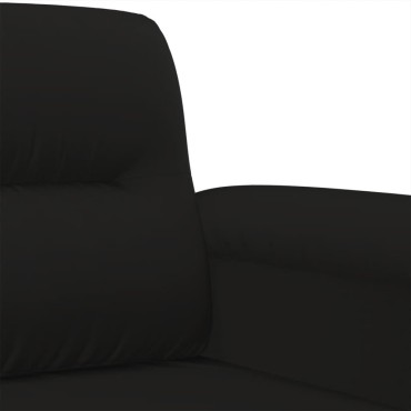 vidaXL Πολυθρόνα Μαύρη από Ύφασμα Μικροϊνών 90x77x80cm 1 τεμ. Γωνιακός