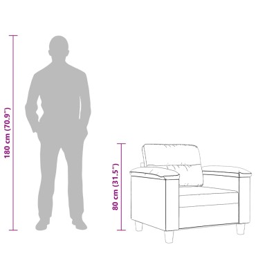 vidaXL Πολυθρόνα Μαύρη από Ύφασμα Μικροϊνών 90x77x80cm 1 τεμ. Γωνιακός