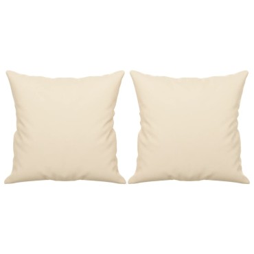 vidaXL Καναπές Τριθέσιος Beige από Μικροΐνες με Μαξιλάρια 210x77x80cm 1 τεμ.