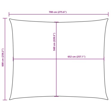vidaXL Πανί Σκίασης Ορθογώνιο Σκούρο Πράσινο 6 x 7 μ από Ύφασμα Oxford