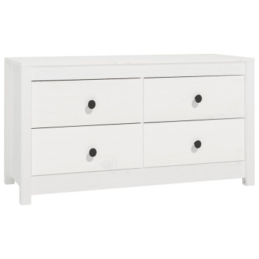 vidaXL Βοηθητικό Ντουλάπι Λευκό 100x40x54cm από Μασίφ Ξύλο Πεύκου 1 τεμ.