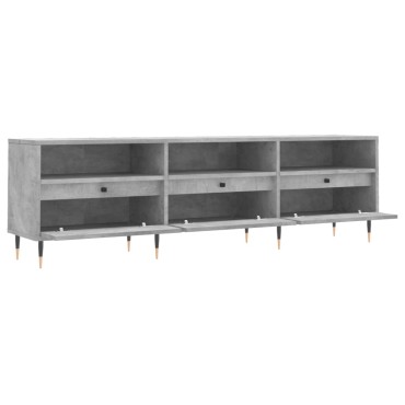 vidaXL Έπιπλο Τηλεόρασης Γκρι Σκυρ. 150x30x44,5cm Επεξ. Ξύλο