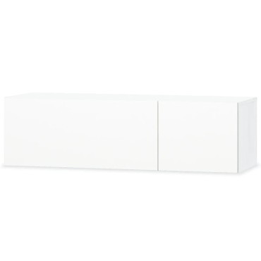 vidaXL Έπιπλα Τηλεόρασης 2 τεμ. Γυαλιστ. Λευκό 120x40x34cm Επεξ. Ξύλο