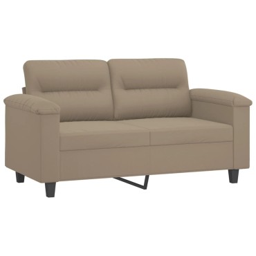 vidaXL Καναπές Διθέσιος Taupe Ύφασμα μικροϊνών 210x77x80cm 1 τεμ.