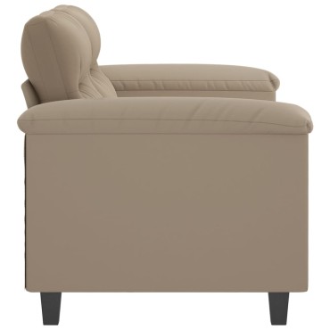 vidaXL Καναπές Διθέσιος Taupe Ύφασμα μικροϊνών 210x77x80cm 1 τεμ.
