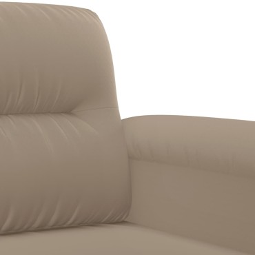 vidaXL Καναπές Διθέσιος Taupe Ύφασμα μικροϊνών 210x77x80cm 1 τεμ.